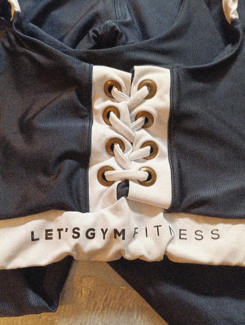 Let's Gym Fitness Woman's Workout Leggings And Sports Bra Set Size Large - Picture 2 of 4